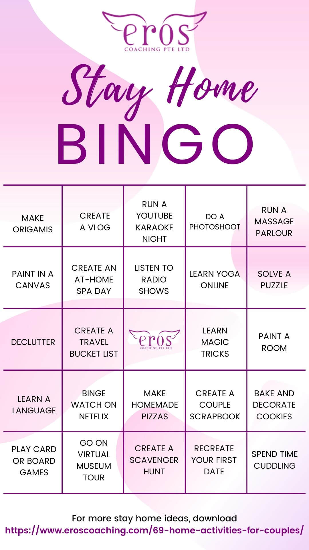 Stay Home Bingo - Eros Coaching